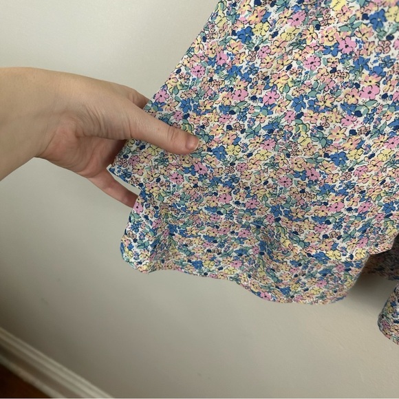 Sienna Sky | Pastel Colorful Floral Ruffle Fit and Flare Mini Dress Size Small - Picture 4 of 7
